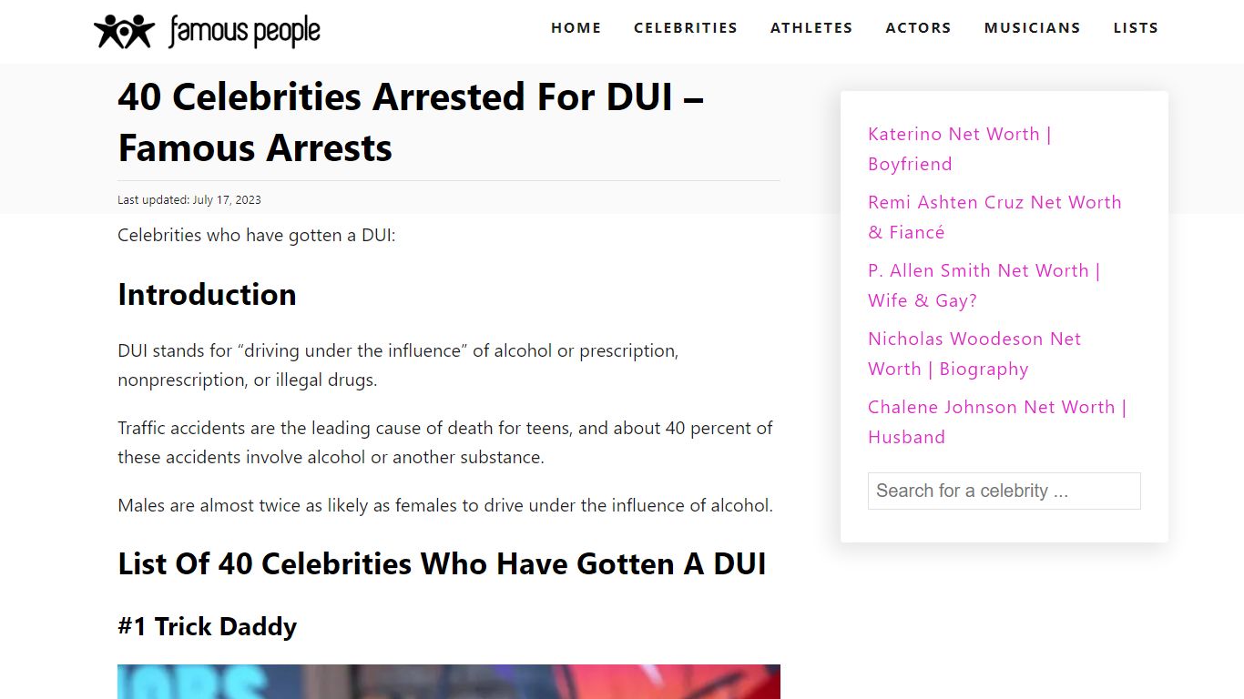 40 Celebrities Arrested For DUI – Famous Arrests